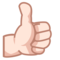 Thumbs Up - Light emoji on Emojidex